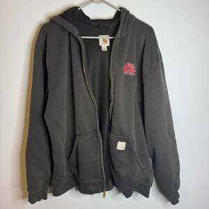 Carhartt Men's Rain Defender Relaxed Fit Heavyweight Hooded Shirt Jacket Large